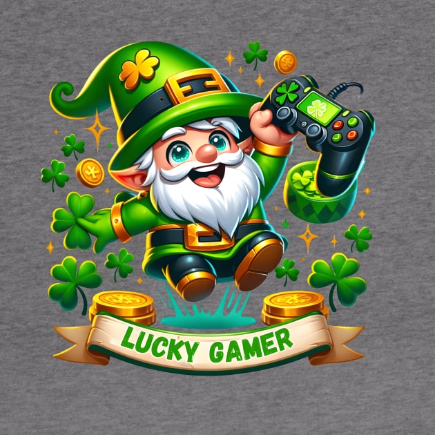 Lucky Gamer Gnome - St. Patrick's Day by Luvleigh
